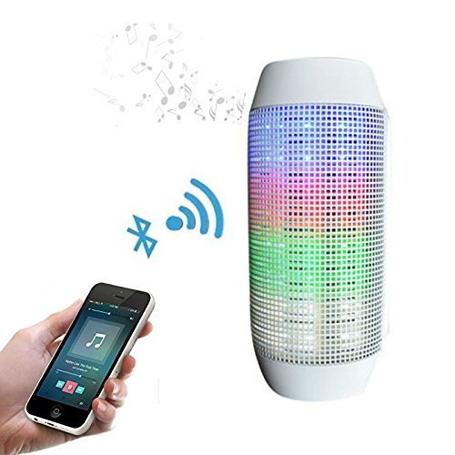 Pulse Wireless Bluetooth Speaker with Dynamic Glow LED Lights and Super Bass Speakers & Microphone TF AUX USB...