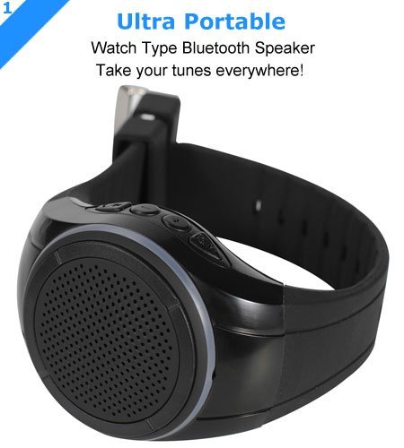 Frewico X10 Watch Shape Ultra Portable Outdoor Wireless Bluetooth Speakers with LED lights + FM radio + Microphone... N2
