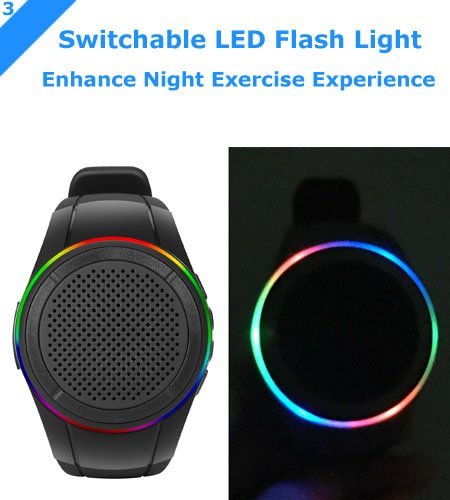 Frewico X10 Watch Shape Ultra Portable Outdoor Wireless Bluetooth Speakers with LED lights + FM radio + Microphone... N4