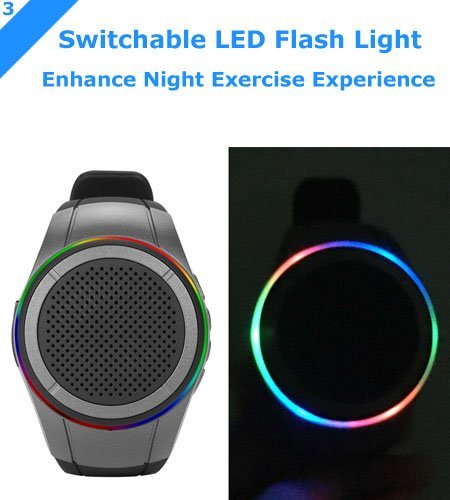 Frewico X10 Watch Shape Ultra Portable Outdoor Wireless Bluetooth Speakers with LED lights + FM radio + Microphone... N11