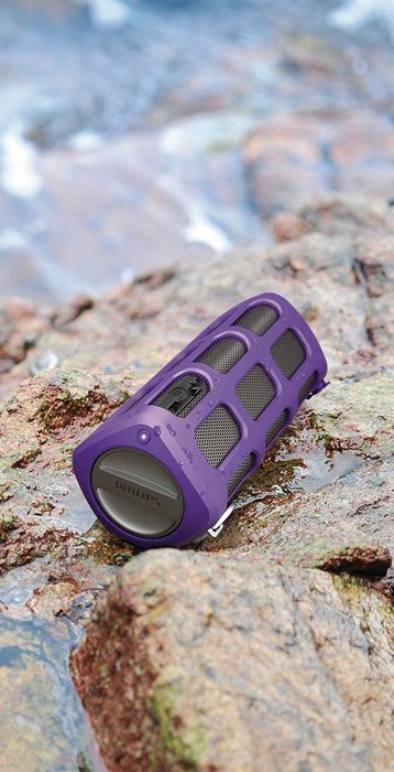 Philips Shoqbox Portable Bluetooth Speaker SB7260/37 (Purple) (Discontinued by Manufacturer) N7
