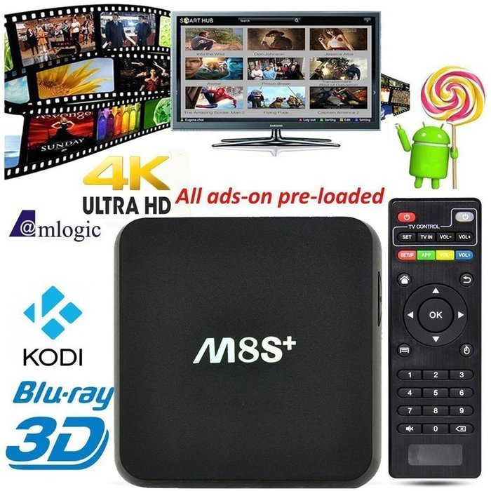 Harryup M8S Plus M8S+ Amlogic S812 Quad Core KODI TV Box 2G RAM 8G ROM Fully loaded Add-ons and Newest KODI Bluetooth... N2