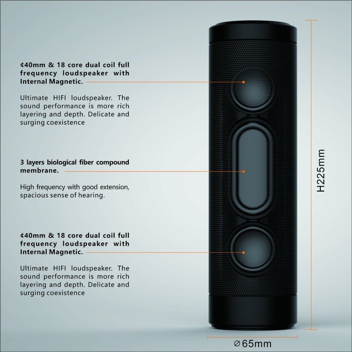 Hip-Hop Portable Speaker, Pasonomi Hi-Fi Wireless Bluetooth Speaker with Colorful LED light Built-in Microphone... N6