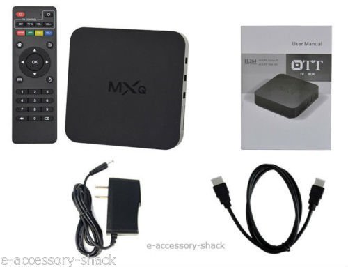 MXQ Kodi/XBMC Quad Core Android 4.4 Smart TV Box Media Player 1080P HDMI WiFi N2