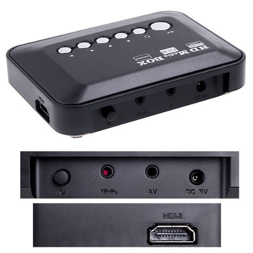 Kingzer Mini TV Media Player 1080P HD USB HDMI VGA AV SD MMC RMVB MP3 AVI Divx MKV N2