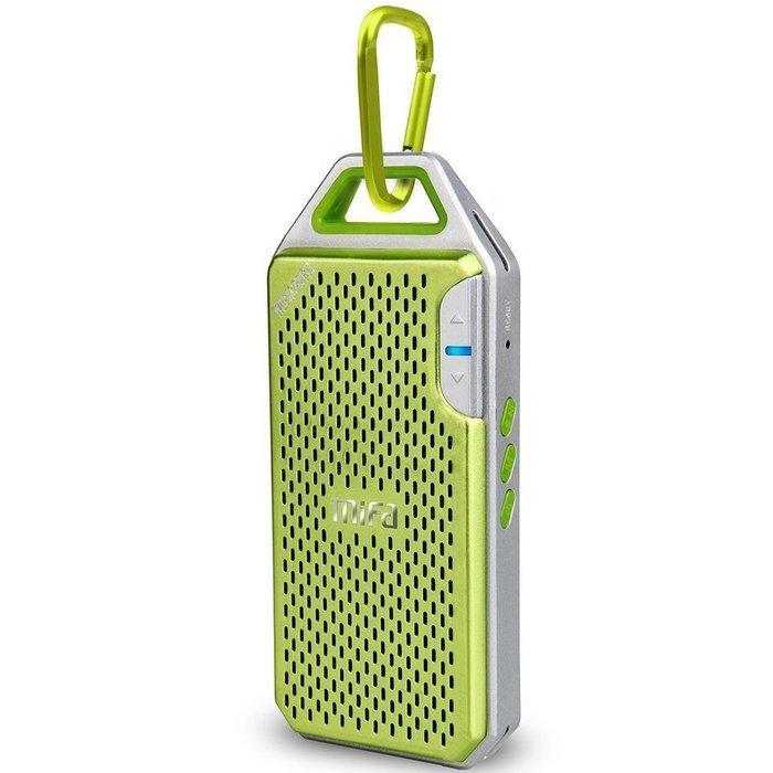 MIFA F4 Ultra-light Wireless Bluetooth Speaker Green,With Mic,Micro SD,Hook ,And Aluminum Alloy Housing shock...