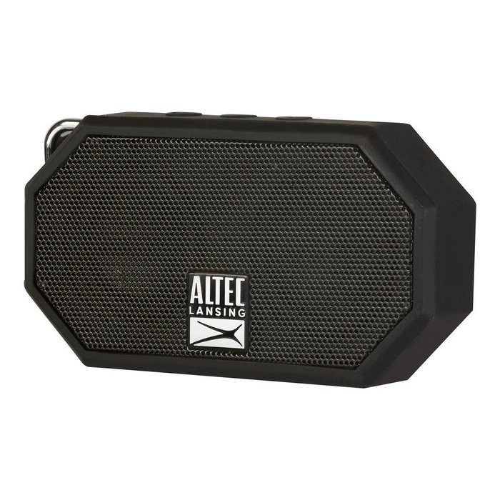 Altec Lansing IMW257-BLK Mini H2O Waterproof, Sandproof, Snowproof and Shockproof Bluetooth Speaker, Black
