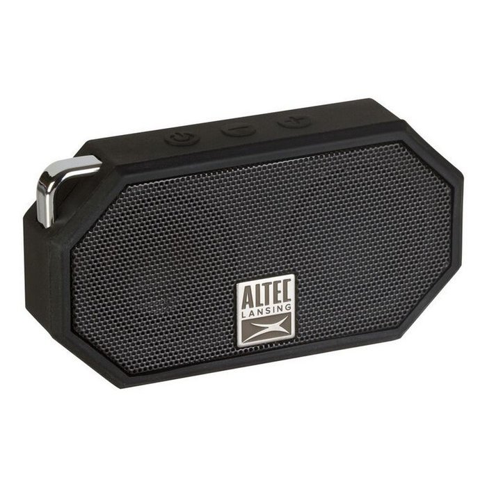 Altec Lansing IMW257-BLK Mini H2O Waterproof, Sandproof, Snowproof and Shockproof Bluetooth Speaker, Black N3