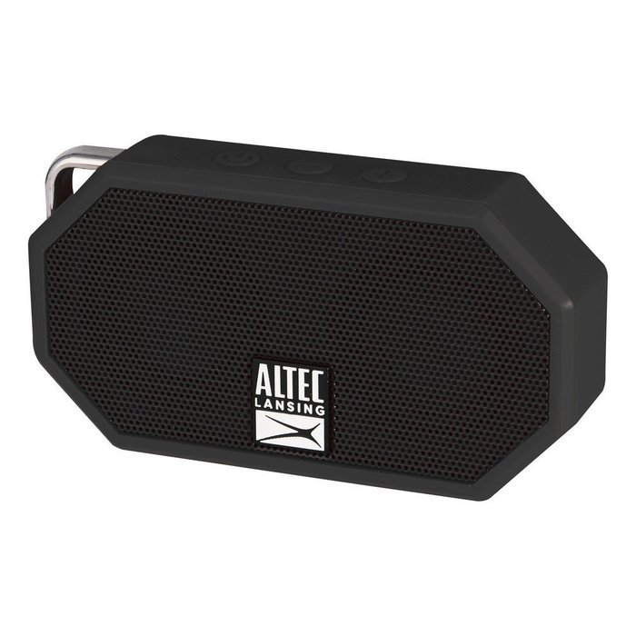 Altec Lansing IMW257-BLK Mini H2O Waterproof, Sandproof, Snowproof and Shockproof Bluetooth Speaker, Black N5