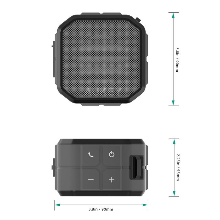 AUKEY Bluetooth Speaker with Enhanced Bass and Built in Mic Portable Outdoor Wireless Speaker Water Resistant... N6
