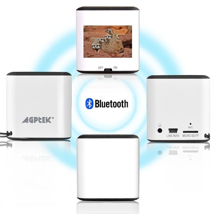 [New Version] AGPtek Portable Wireless Bluetooth Speaker,Built-in Mic, with Pocket Size, Enhanced Bass Resonator... N2
