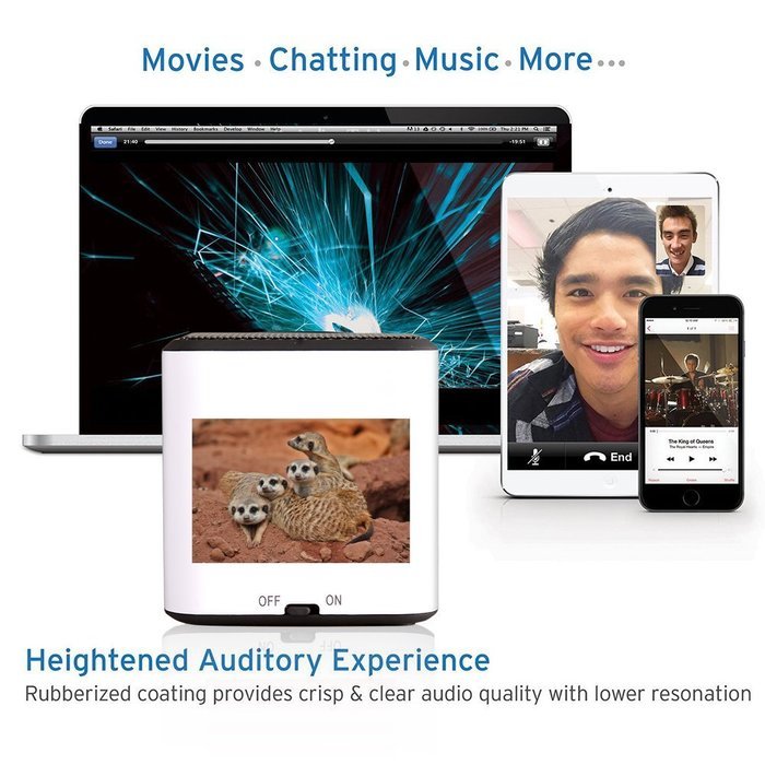 [New Version] AGPtek Portable Wireless Bluetooth Speaker,Built-in Mic, with Pocket Size, Enhanced Bass Resonator... N3