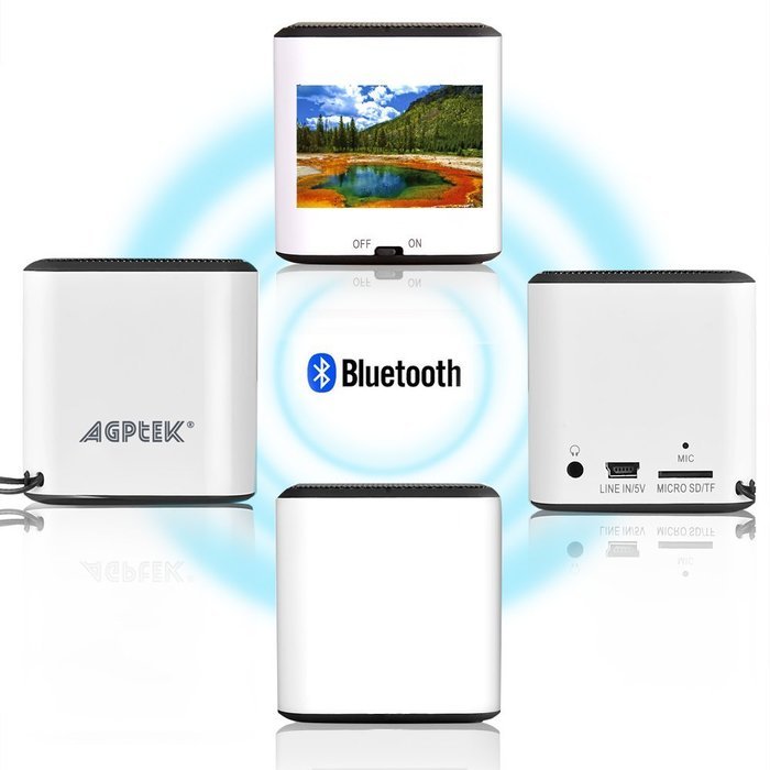 [New Version] AGPtek Portable Wireless Bluetooth Speaker,Built-in Mic, with Pocket Size, Enhanced Bass Resonator... N24