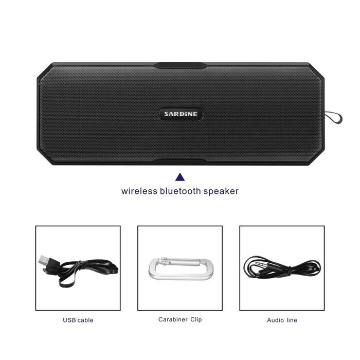 Bluetooth 4.0 Portable Wireless Speaker, 12W Output Power with Enhanced Bass, Built-in Microphone for Handfree... N8