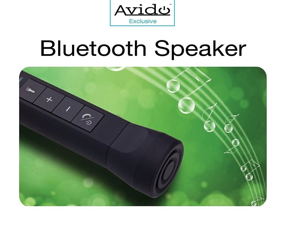 Avido&trade; All-In-One *4 Functions* [2600mAh USB Power Bank, Bluetooth Speaker, Bright LED Flashlight, Micro-SD Card... N4