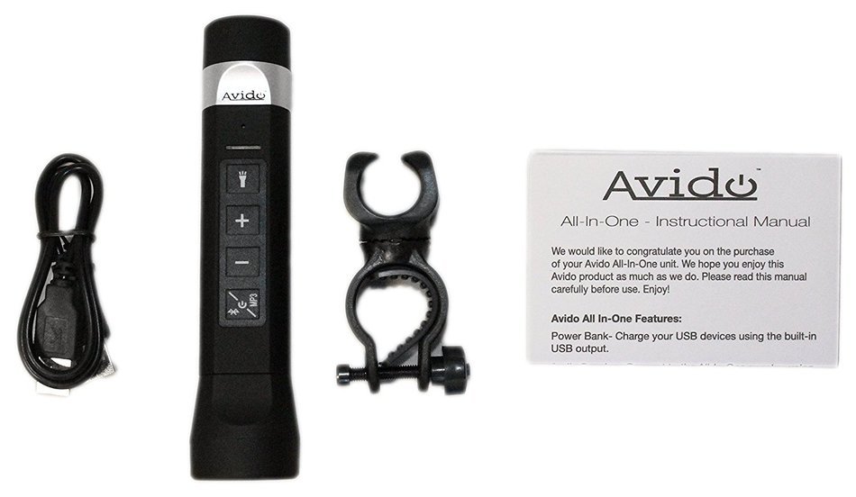 Avido&trade; All-In-One *4 Functions* [2600mAh USB Power Bank, Bluetooth Speaker, Bright LED Flashlight, Micro-SD Card... N8