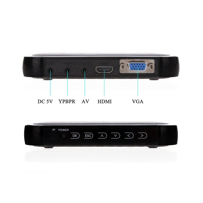 Eforbest Mini Full HD 1080P TV BOX Media Player With HDMI/AV/USB/SD/MMC With Remote Control,Black N2