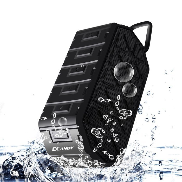 Ecandy Waterproof Outdoor Speaker, Bluetooth Speaker with Mic,12 Hours Playtime and IPX6 Waterproof for iPhone... N2