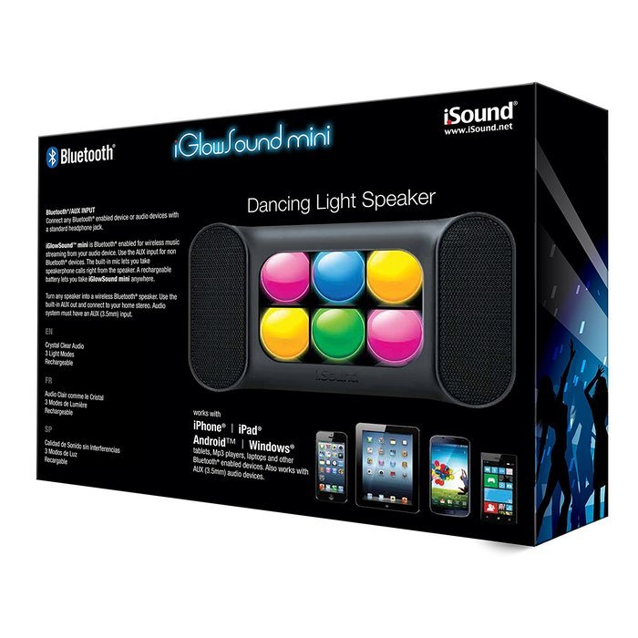 iSound ISOUND-5379 Mini Dancing Lights Bluetooth Speaker (Black) N4