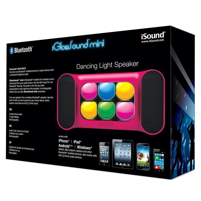 iSound ISOUND-5379 Mini Dancing Lights Bluetooth Speaker (Black) N15