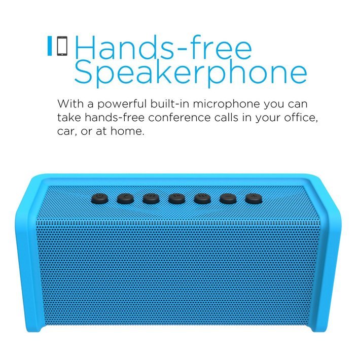 Ematic Bluetooth Wireless Speaker & Speakerphone for iPhone, iPad, iPod, Android, Tablets & Smartphones, Red N5