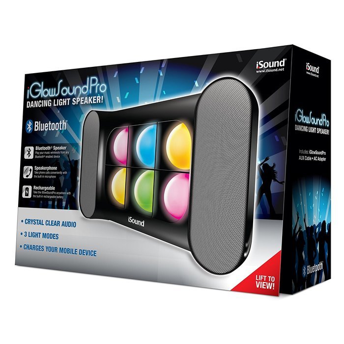 iSound iGlowSound Pro Dancing Light Bluetooth Speaker (Red) N14