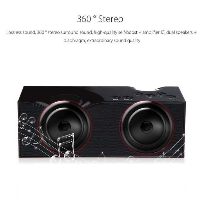 Megadream Bluetooth 3.0 Portable 5W Powerful Sound Subwoofer Hands-free Speaker for iPhone 7 6S 6 Plus 5S Samsung... N5