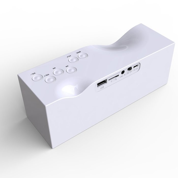 Megadream Bluetooth 3.0 Portable 5W Powerful Sound Subwoofer Hands-free Speaker for iPhone 7 6S 6 Plus 5S Samsung... N24