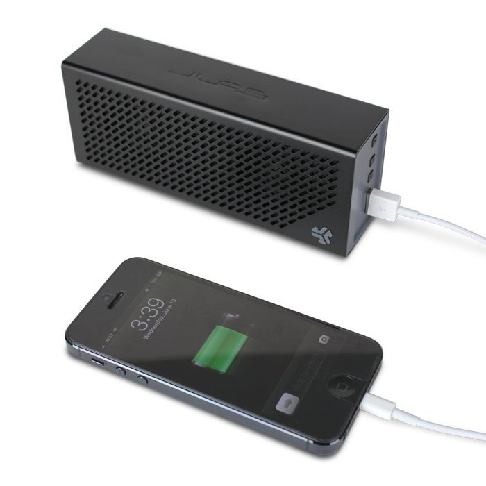 JLab Audio Crasher MINI, METAL BUILD Portable Splashproof Bluetooth Speaker with 10 Hour Battery - Black N24