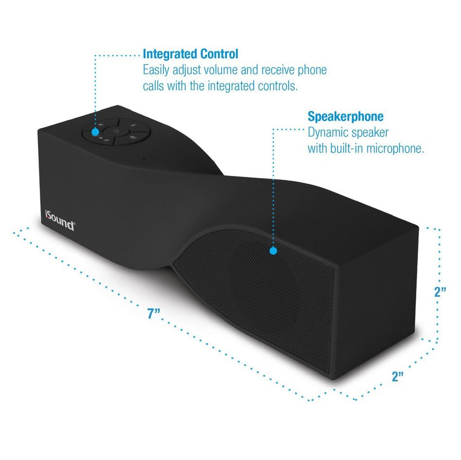 iSound Twist Bluetooth Wireless Mobile Speaker (Black) N36