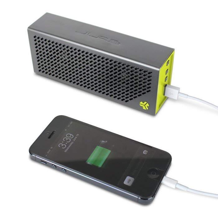 JLab Audio Crasher MINI, METAL BUILD Portable Splashproof Bluetooth Speaker with 10 Hour Battery - Black N45