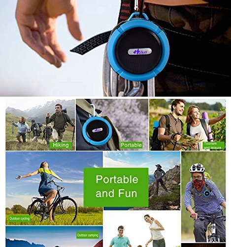 HULKER 002 Outdoor Bluetooth Speaker &ndash; Unbreakable, Dust-Proof - Built In Mic &ndash; Hands-free ,with Sucker ,Portable... N8