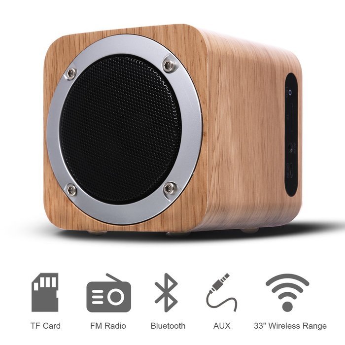 Bluetooth Speaker Wood, ZENBRE F3 6W Portable Bluetooth 4.0 Speakers with 10h Play Time, Wireless Computer Speaker... N9