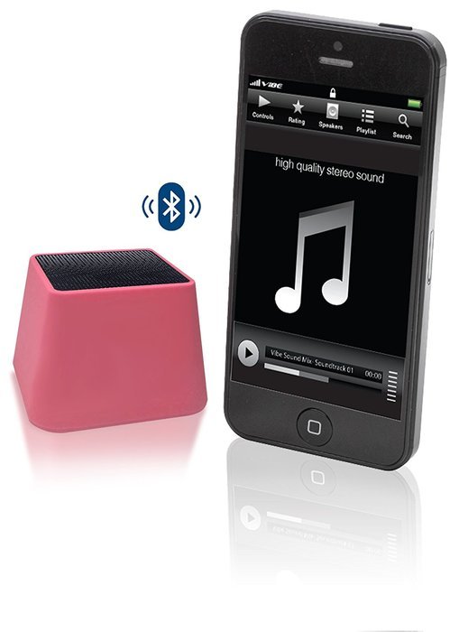VIBE SOUND VSAU-513-BLK Bluetooth Rhombo Speaker for Smartphones - Retail Packaging - Black N16