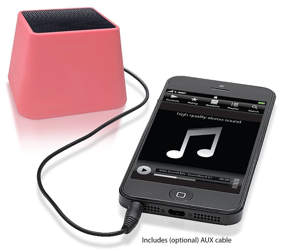 VIBE SOUND VSAU-513-BLK Bluetooth Rhombo Speaker for Smartphones - Retail Packaging - Black N20