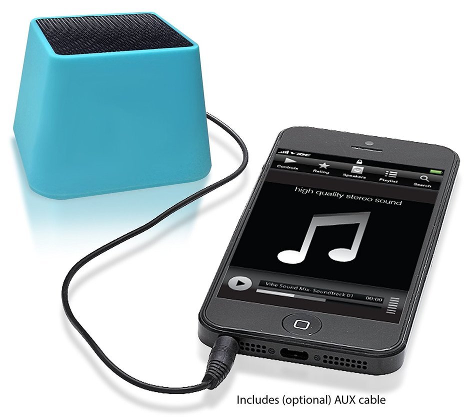 VIBE SOUND VSAU-513-BLK Bluetooth Rhombo Speaker for Smartphones - Retail Packaging - Black N27