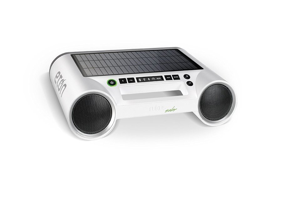 Eton Rukus Portable Bluetooth Solar Powered Wireless Speaker System (White) - (NRKS100W) N2