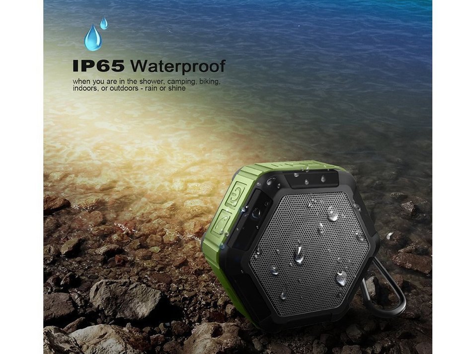 SolidPin Portable Wireless Bluetooth Waterproof Stereo Speaker for Indoor/Outdoor, Shower, Cycle, Camping, Hiking... N6
