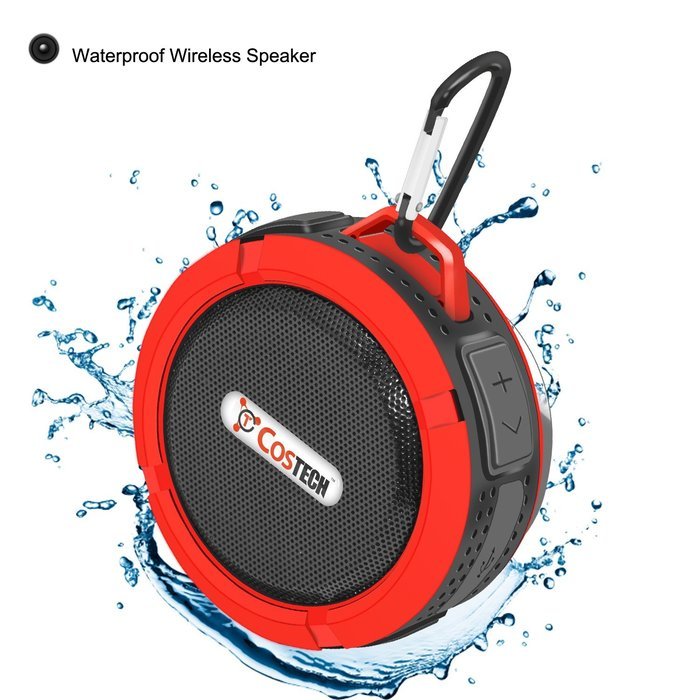 Waterproof Bluetooth Mini Speaker, Costech Portable IP65 Waterproof 5W with Mic and Removable Suction Cup Use... N8