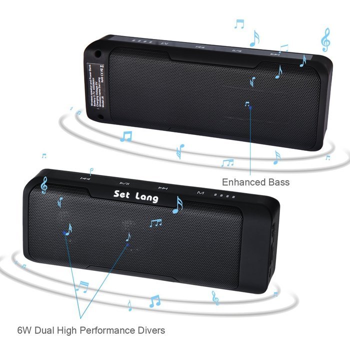 Touch Control Portable Wireless 2&times;3W Loud Bluetooth Speaker & 4000mah Power Bank Charger,15-Hour Playtime,FM radio... N2