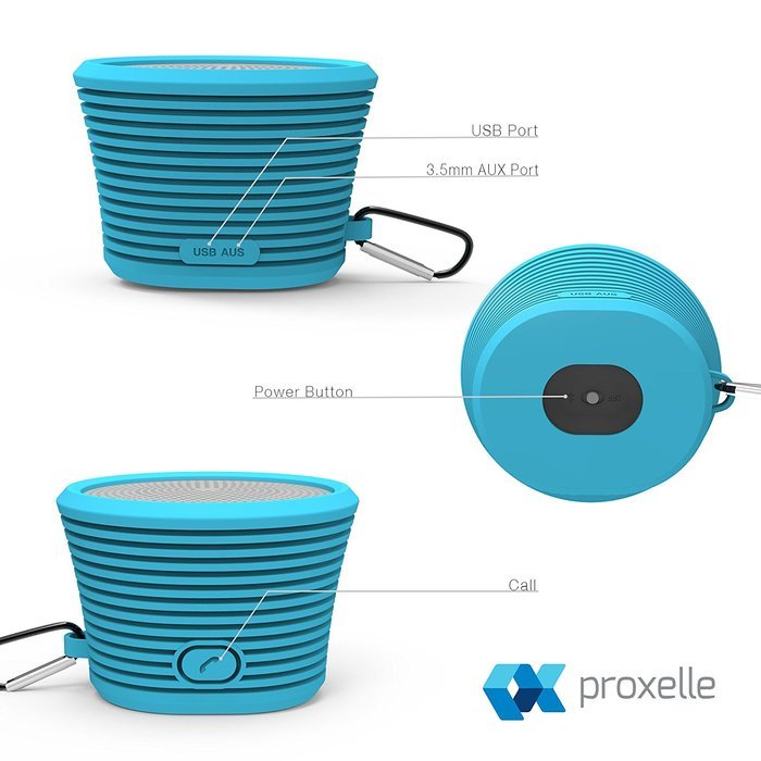 Waterproof Bluetooth Speaker - Portable and Rugged w/ Built-in Microphone N10