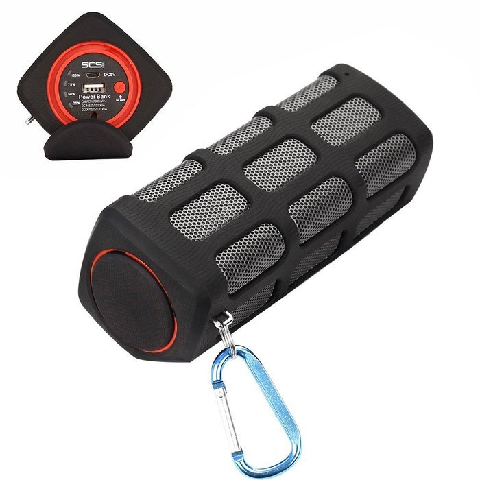 SCS ETC Portable Wireless Bluetooth Speaker with 7000mAh Power Bank-3D Surround Sound Outdoor Sports Speakers-... N10