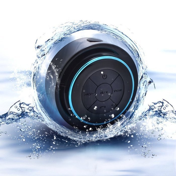 LAF012-Blue Portable Wireless Bluetooth Waterproof Shower Speaker Rechargeable Powerful Stereo Music Loudspeaker...
