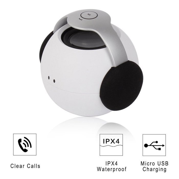 COWIN YOYO-White Waterproof Bluetooth Outdoor Wireless NFC Connect Audio Player Music Speaker Subwoofer - White N5