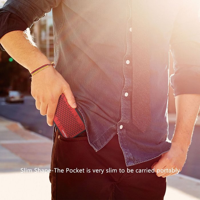 Trendwoo Pocket Portable Bluetooth Wireless Speakers Waterproof Speaker with Super Bass Sound Built-in Mic for... N6