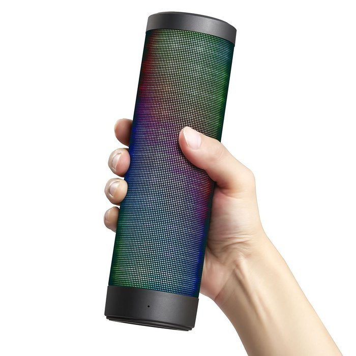 D.M.LIFE Portable Wireless Bluetooth Speaker with 6 Pulse Colorful LED Light Modes Black