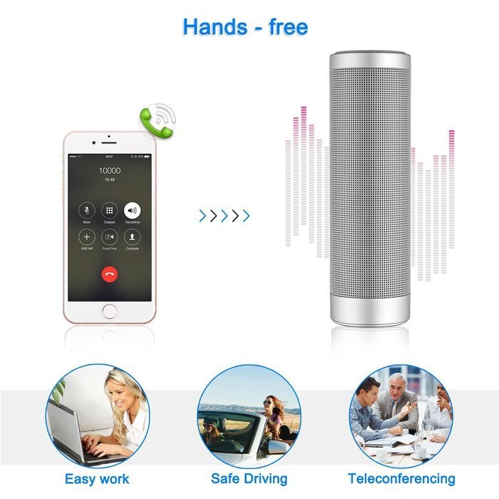 D.M.LIFE Portable Wireless Bluetooth Speaker with 6 Pulse Colorful LED Light Modes Black N5