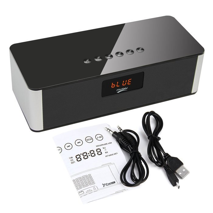 Bluetooth V4.0 HIFI Speaker, Costech Portable Stereo FM Radio, Handsfree, Support USB HOST & Micro SD card Pairs... N7