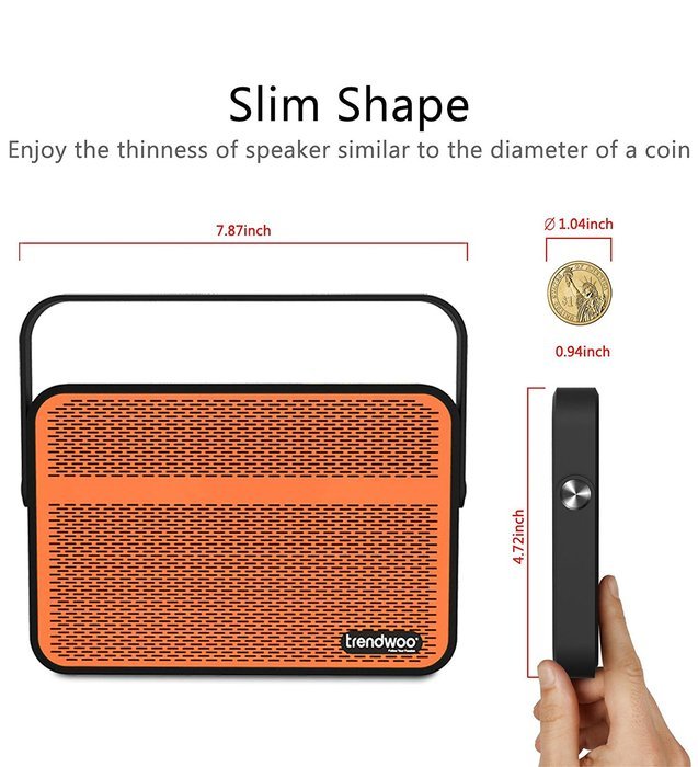 Bluetooth Speakers, Trendwoo 10W Powerful Portable Wireless Stereo Speaker Waterproof with Carrying Handle ( Dual... N10