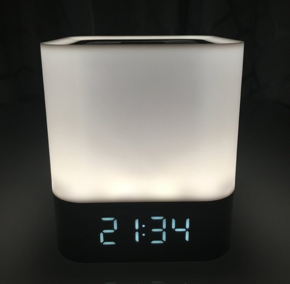 GoldMice 4 in 1 Portable Wireless Bluetooth 4.0 Speaker with Dimmable Touch Sensor LED Lamp light, Alarm Clock... N7